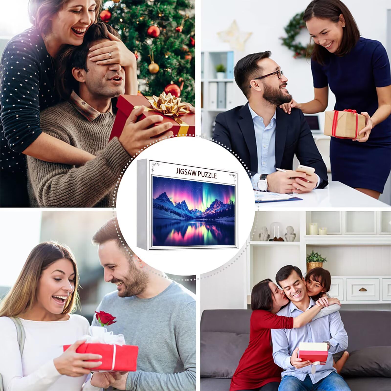 Puzzle 3000 elementów zorza polarna puzzle dla dorosłych jezioro 122 x 81 cm Unikalne rzemiosło klasyczne 3D drewniana układanka do rodzinnych gier aktywnych, układanka do samodzielnego wykonania