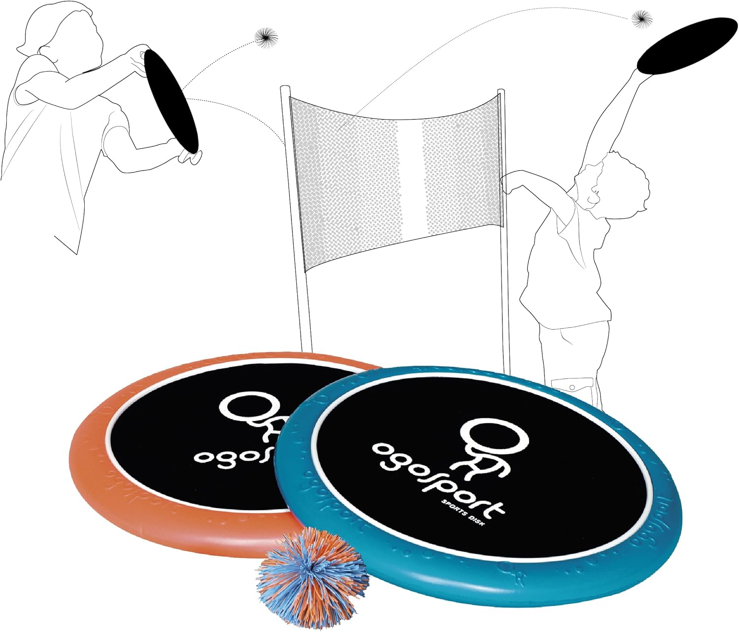 Schildkröt Fun Sports OGOSPORT Set, 2 Ogo Softdisc (oran
