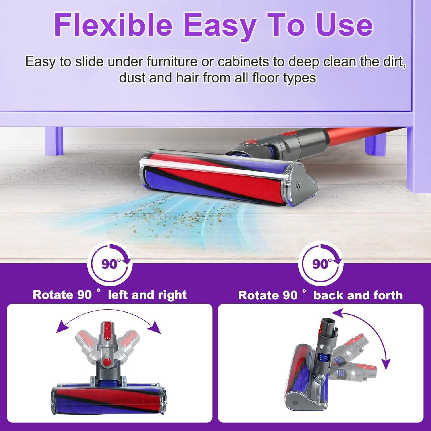 Softwalze Bodendüse für Dyson V7 V8 V10 V11 V15 Staubsauger