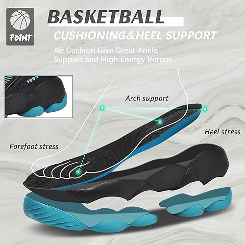 Miniatura 2 de CJSPORX Zapatos de baloncesto para hombre, transpirables, antideslizantes, zapatillas deportivas de moda
