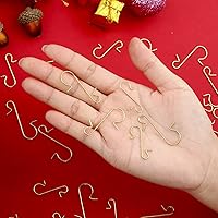 Vista 3 de Tatuo 240 ganchos para adornos de Navidad, ganchos de alambre de metal para árbol de Navidad, caja a granel con almacenamiento para decoración