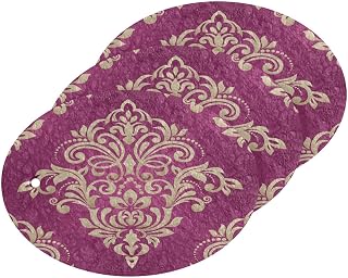 Coikll Baroque Damask Dark Red Kitchen Sponges Cleaning Odor Free Non Scratch Dish Sponge for Cleaning Dishes Bathroom - 3 PCS