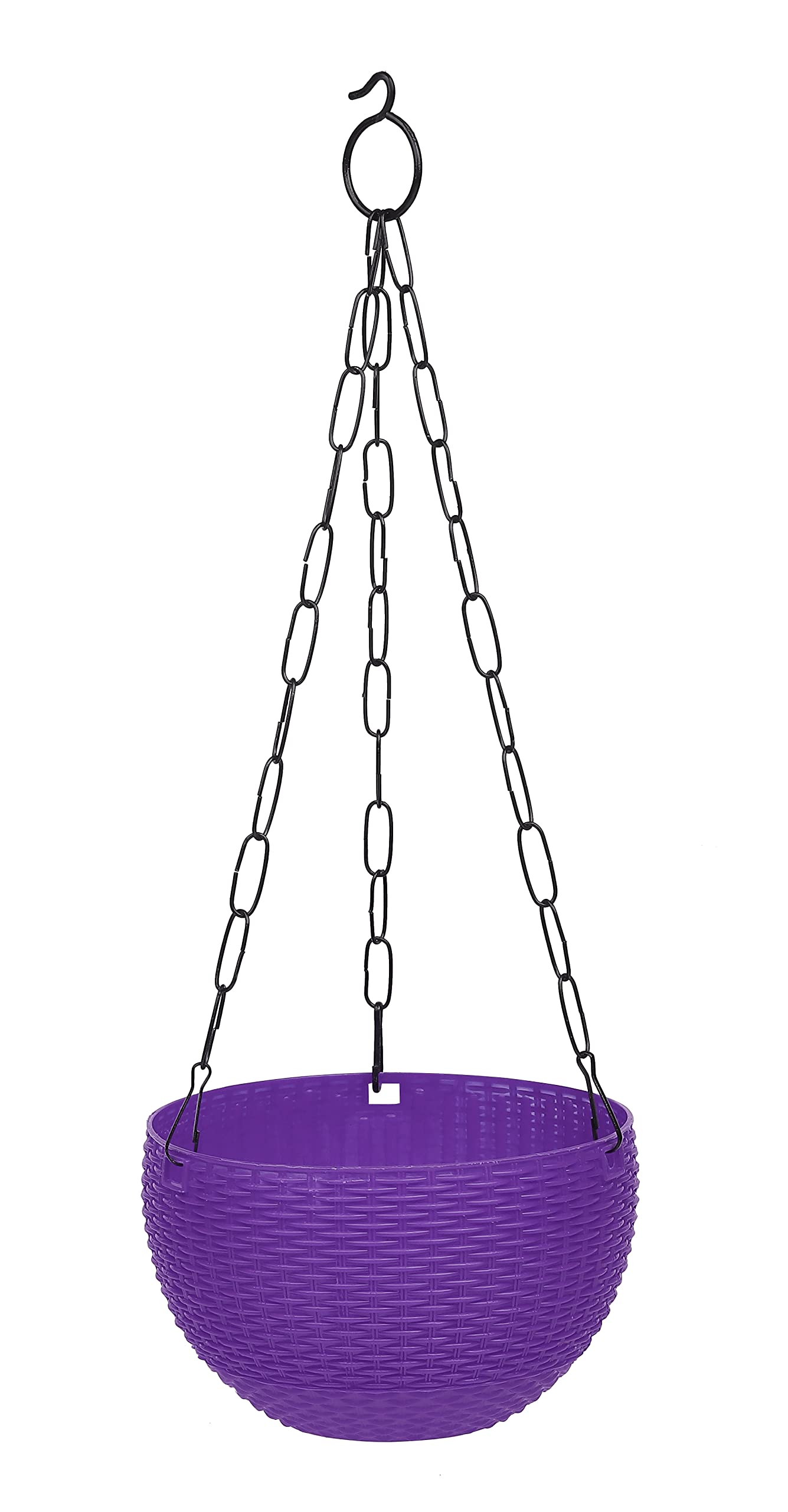 GTB Hanging PLANTERS Round Shape Garden Hanging Flower Port | Crystal Flower Pots | Plastic | Flower Pot | Metal Hanging Chain | Flower Pots for Home Garden Balcony Multicolor| Pack of 1 (Purple) (B0C5JMG7G9) Amazon Price History, Amazon Price Tracker