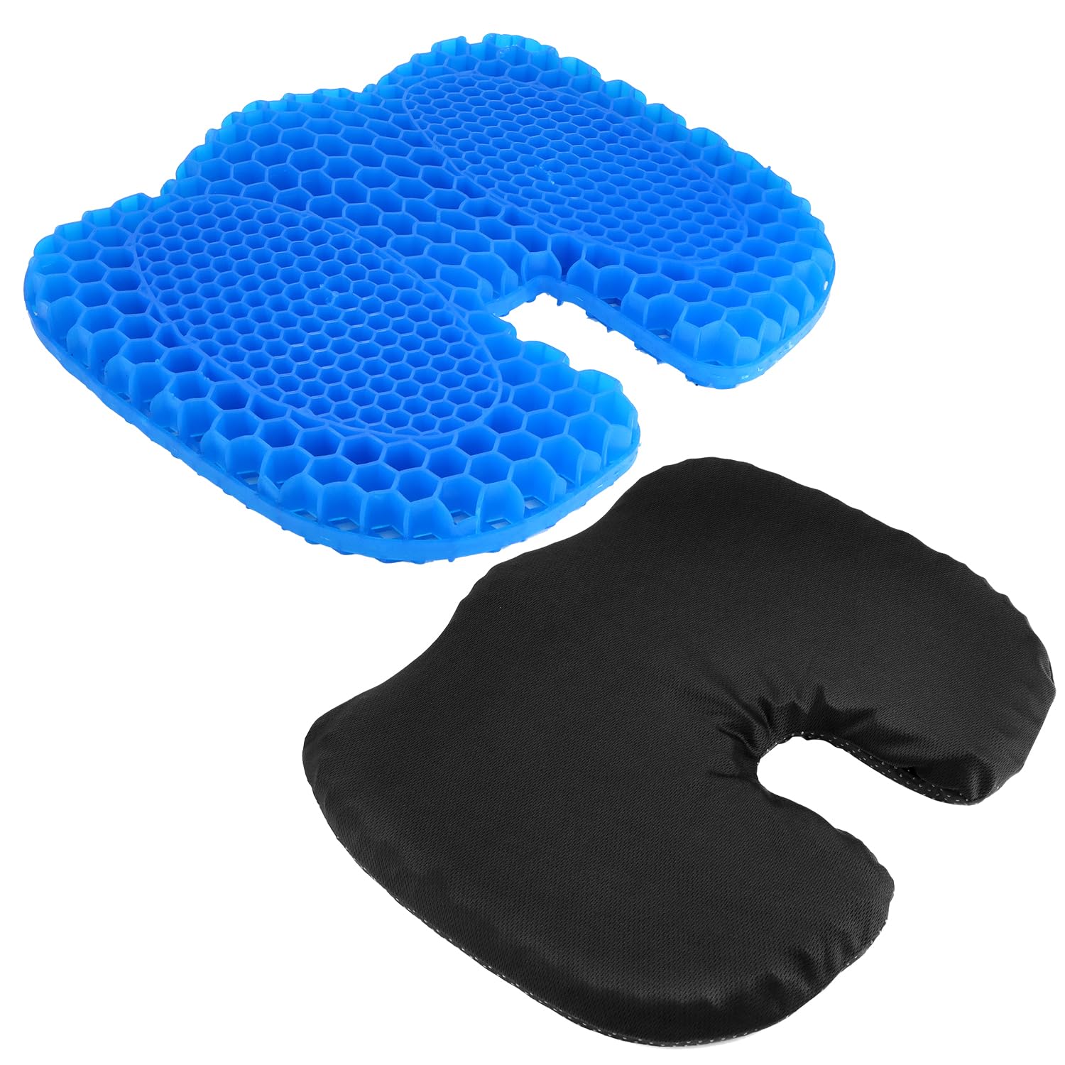QWORK® Cojín de Asiento para Kayak, Cojín de Gel Antideslizante, Cojín de Asiento en U Forma, para Kayaks, Barcos, Silla de Oficina, Coche