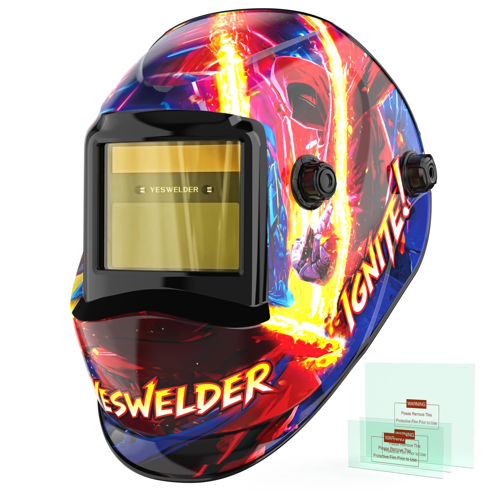 YESWELDER Auto Darkening Welding Helmet 1/1/1/1 True Color, LYG-L600A