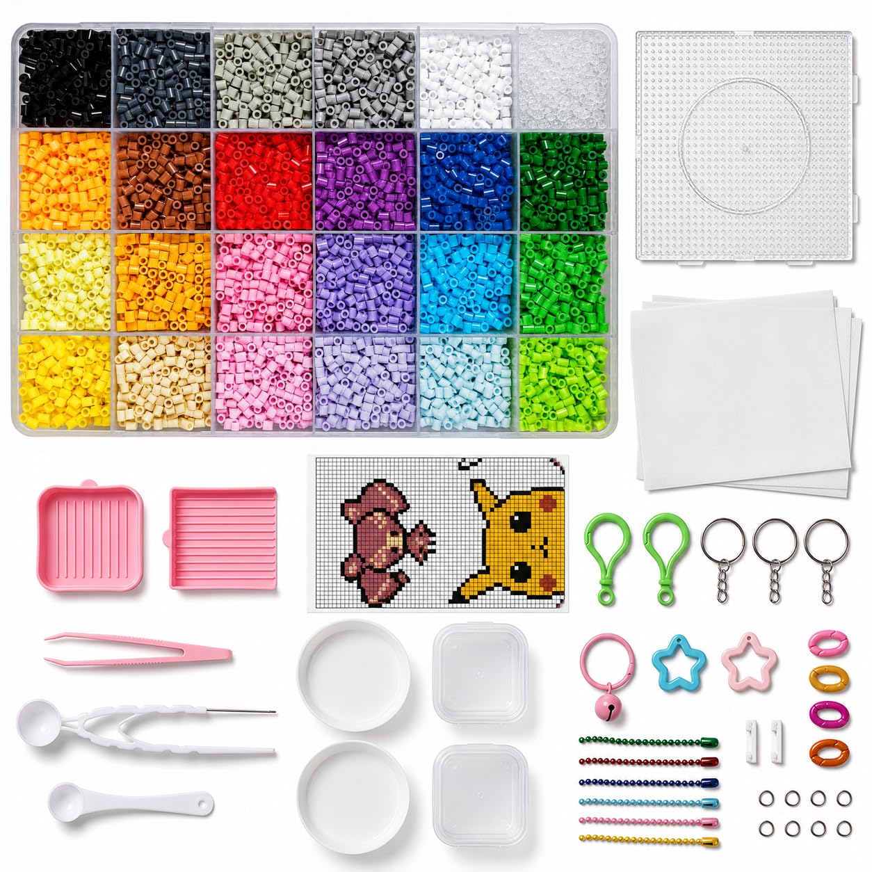 KHOLAD 12000+ Beads 24 Colors 2.6mm DIY Craft Set - Image 1