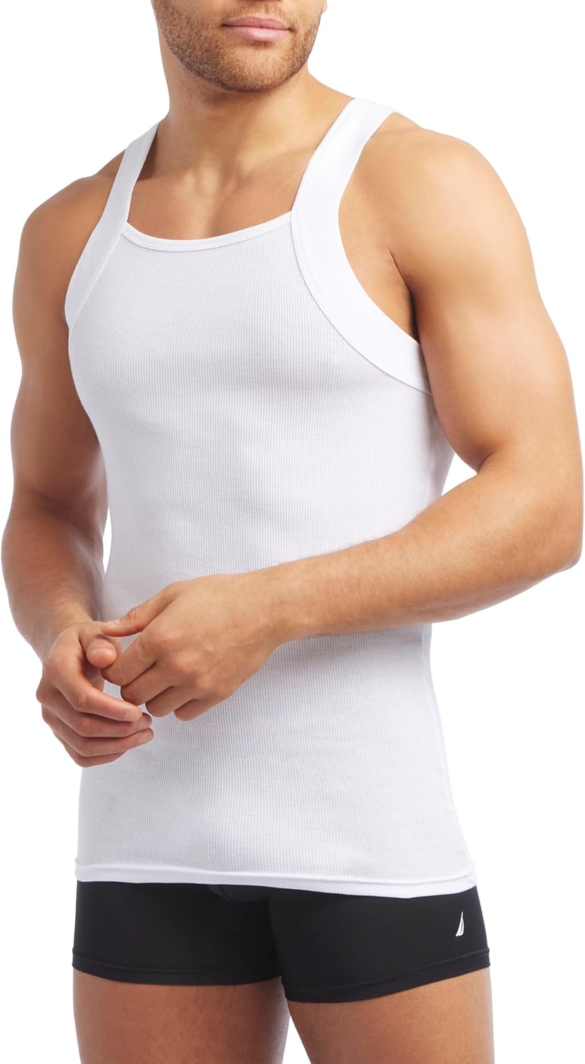 Evolve Mens Cotton Comfort Square Cut Tank Multi Pack - Image 2
