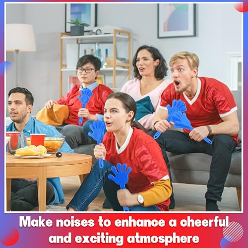 Miniatura 5 de Woanger 4 pinzas de mano jumbo de 11 pulgadas, para hacer ruido, regalos de fiesta, gigantes y grandes, para eventos deportivos, animadores, baile,