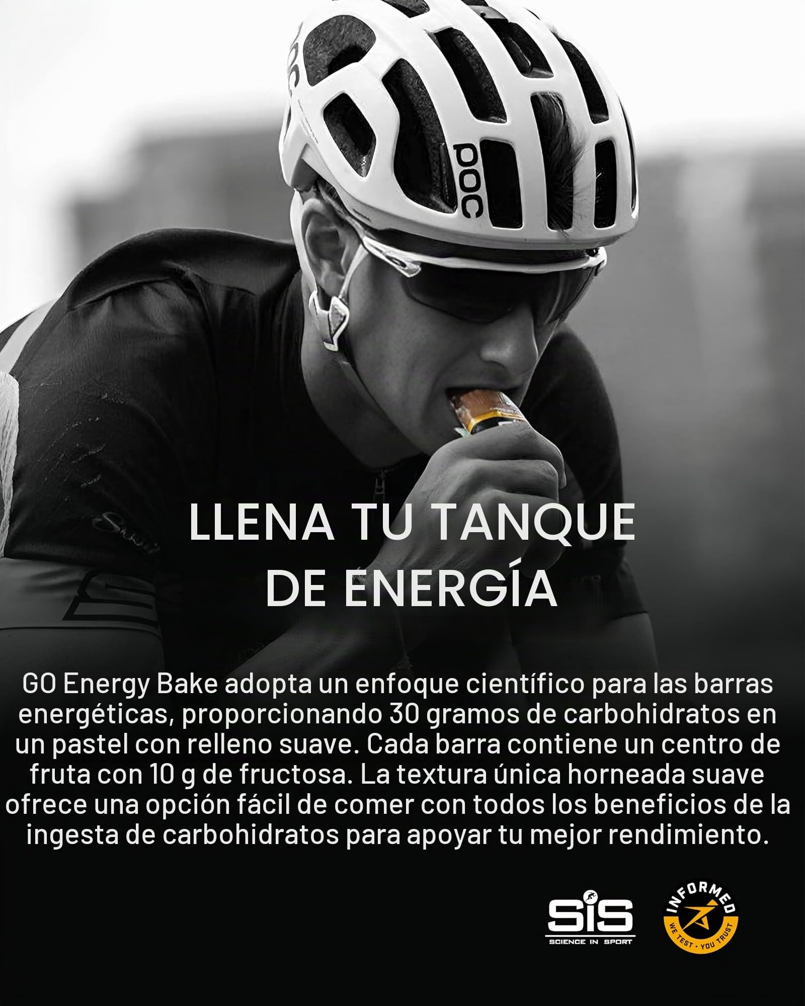 Science in Sport GO Energy Bakes Barritas energéticas 50g paquete de 12 uds. Limón - Deliciosas barritas con 30g de carbohidratos que te aportan energía para el entrenamiento de potencia