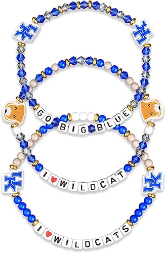 Miniatura 80 de FOCO NCAA unisex-adulto Paquete de 3 Pulseras de la Amistad con Cuentas con Logotipo de Equipo Universitario de la NCAA Oficialmente Licenciadas