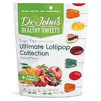 Vista 6 de Dr. John's - Caramelos sin azúcar, paletas saludables con cero azúcar, aperitivos bajos en calorías, dulces duros aptos para dieta cetogénica