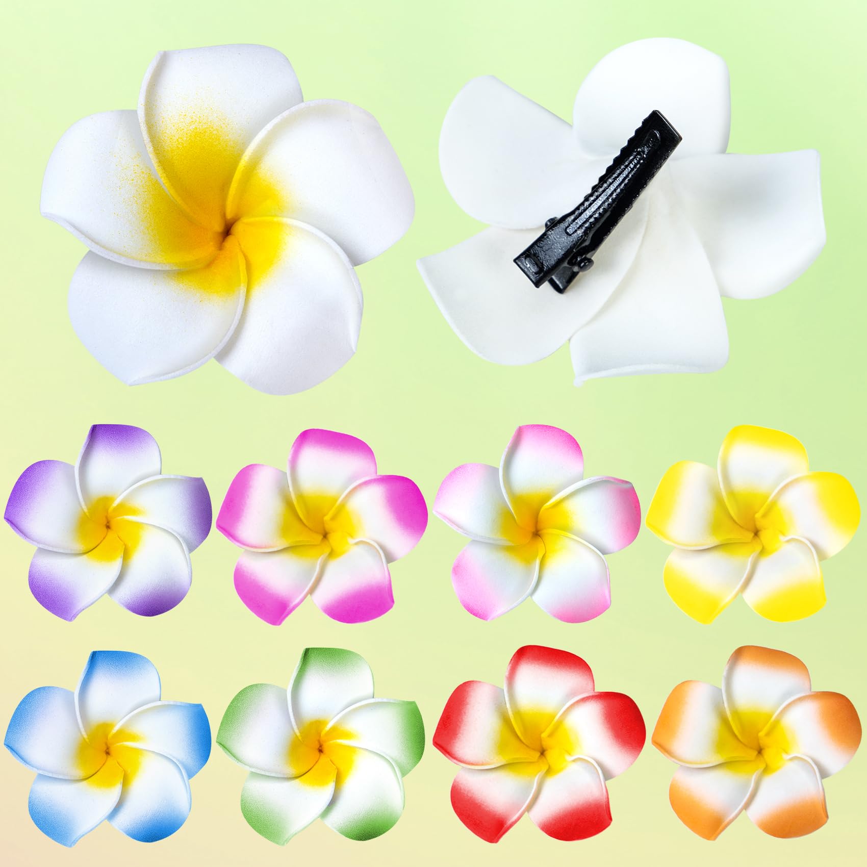 Hawaiian Flower Hair Clips for Women, Multi-Color Tropical Hair Accessories