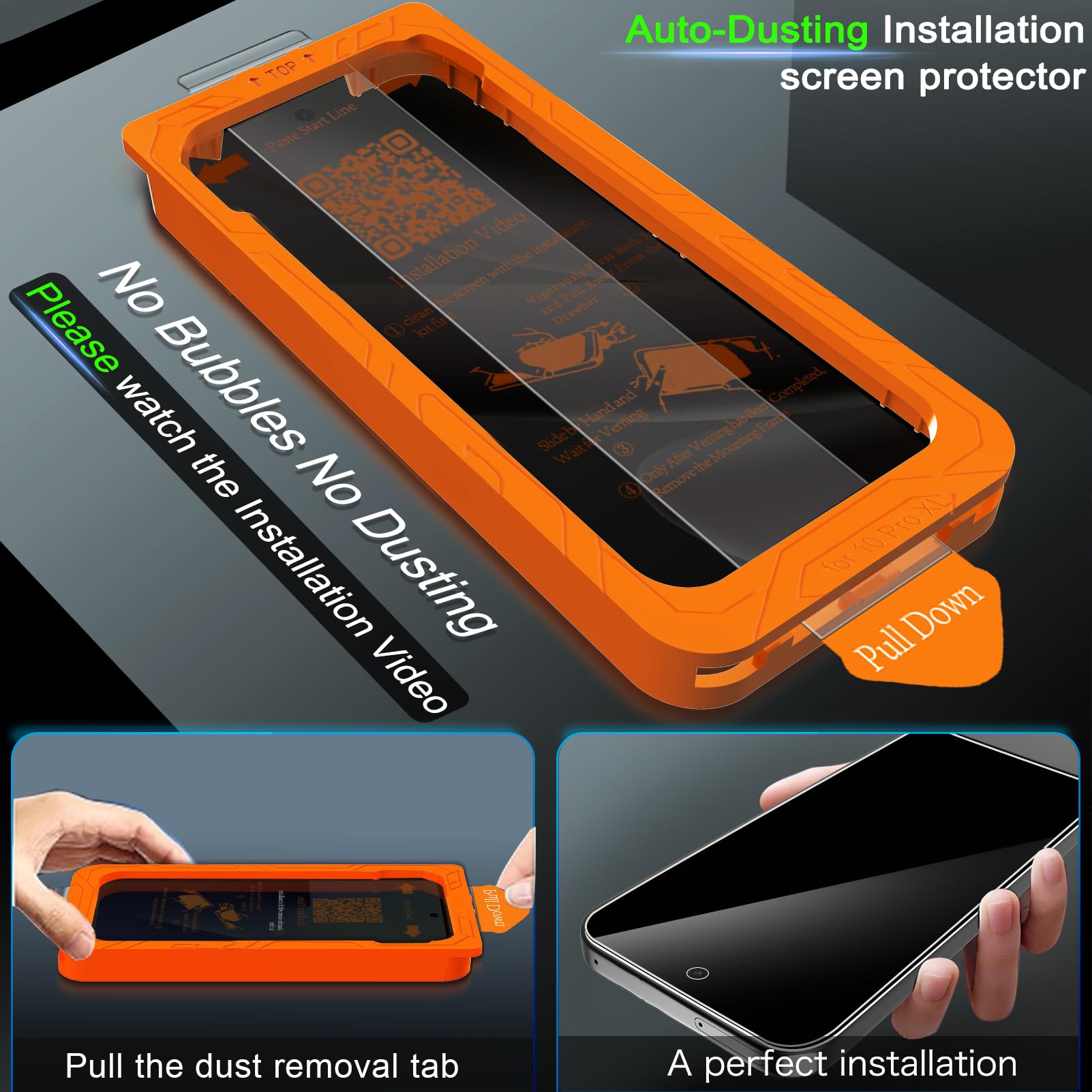 IMBZBK [Auto-Dust Removal] 3 Pack Privacy Screen Protector for Google Pixel 10 Pro XL [Phone Case Friendly], 3 Anti Spy Tempered Glass Camera Lens Protector Accessories, Military Grade Shatterproof