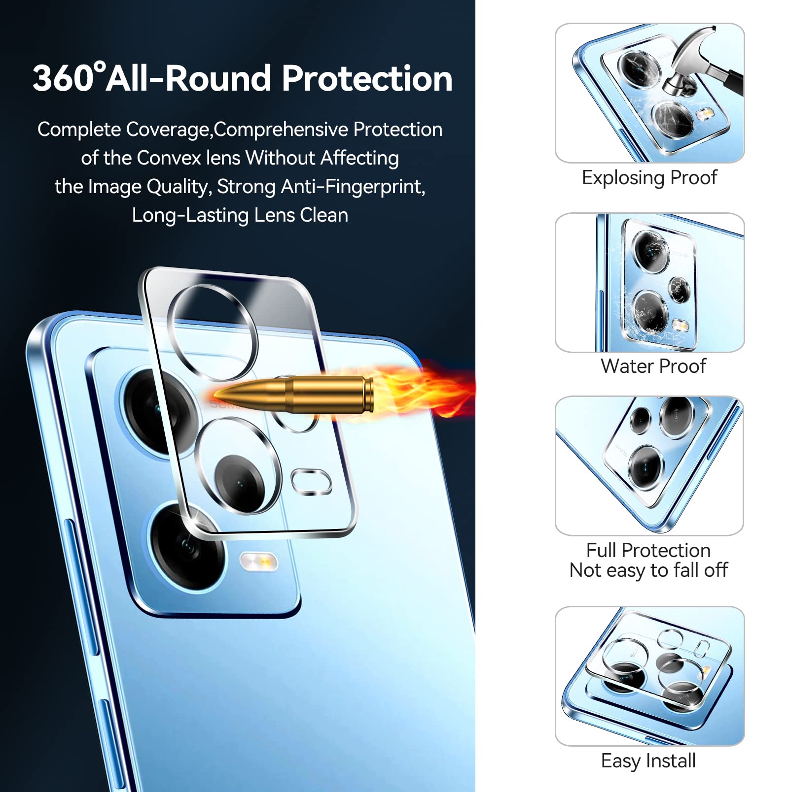 Protezione Antiurto Angoli IVoler 3 In 1 Cover Per Sasung Galaxy S24 5G Con 2 Pezzi Pellicola Kit Protezione 3 In 1 Telefono