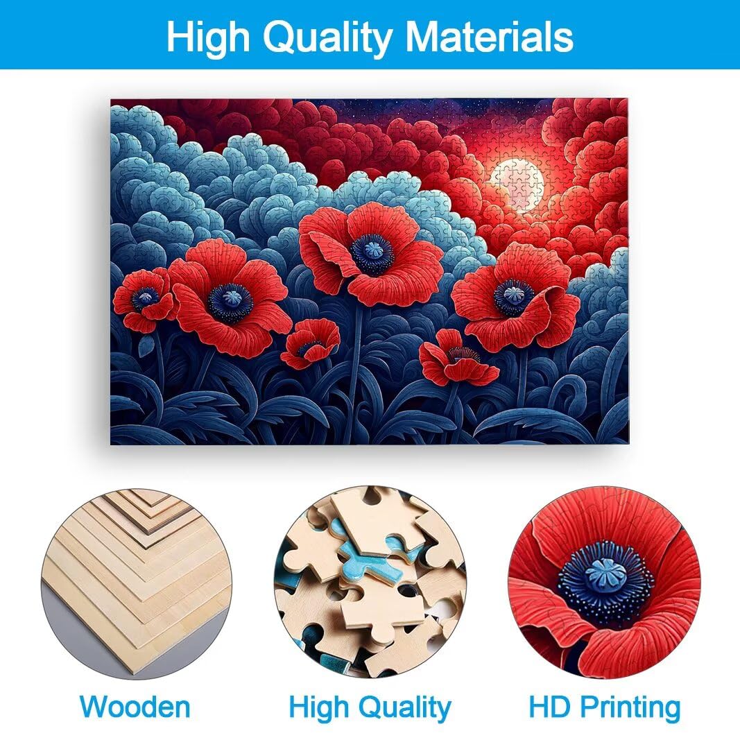 Puzzle 5000 Piezas, Puzzle Flor de Madera para Adultos, Regalos -2466