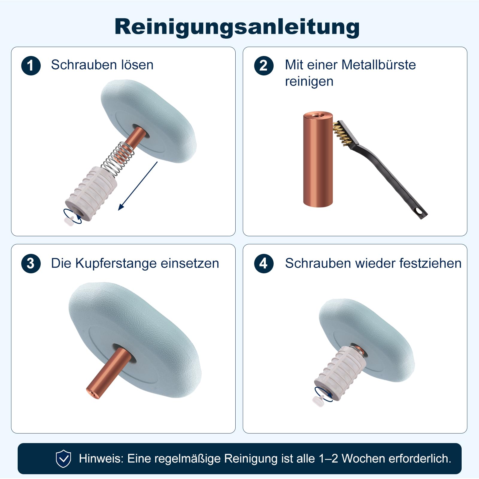 Solar Pool Ionisator, Kupfer Ionreiniger Pool, Hochreinem Kupferelement, bis 132,500 Liter, Hocheffiziente Reinigung, Wasserdicht, Dauerhaft, Schwimmender Reiniger für Pools