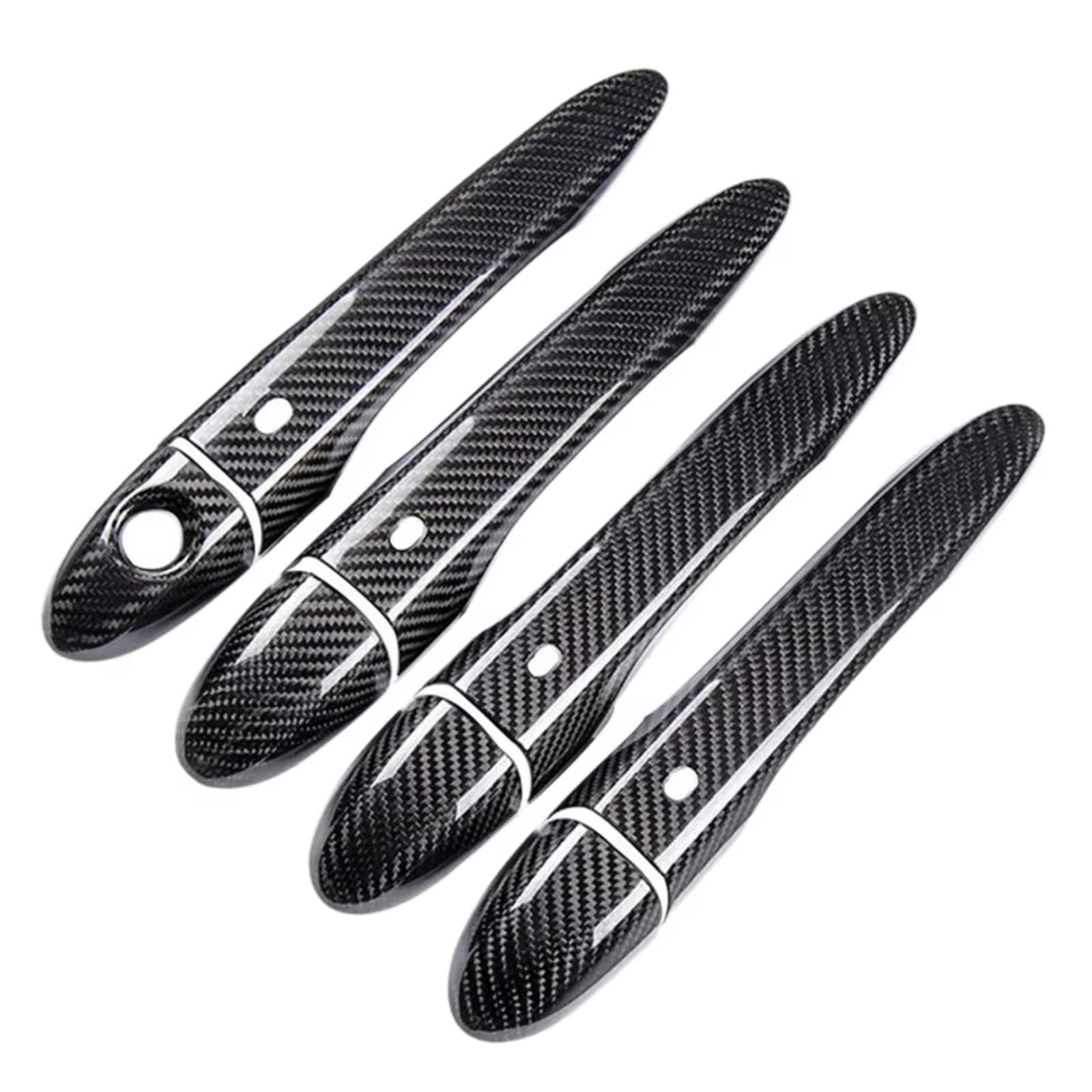 DSPOLIMV Outer Door Handle Cap Compatible with Maserati for Levante 2016 2017 2018 for Ghibli 2014 2015 Fiber Outer Door Handle Cover Trim Decoration Car Parts