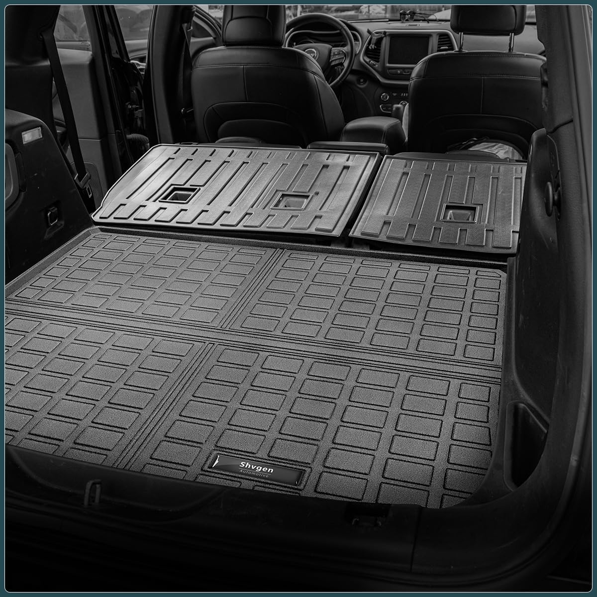Compatible for 2014-2025 Jeep Cherokee Floor Mats Full Set All Weather Floor Mats & Seat Back Cover & Cargo Liner Protector for 2014-2025 Jeep Cherokee Accessories
