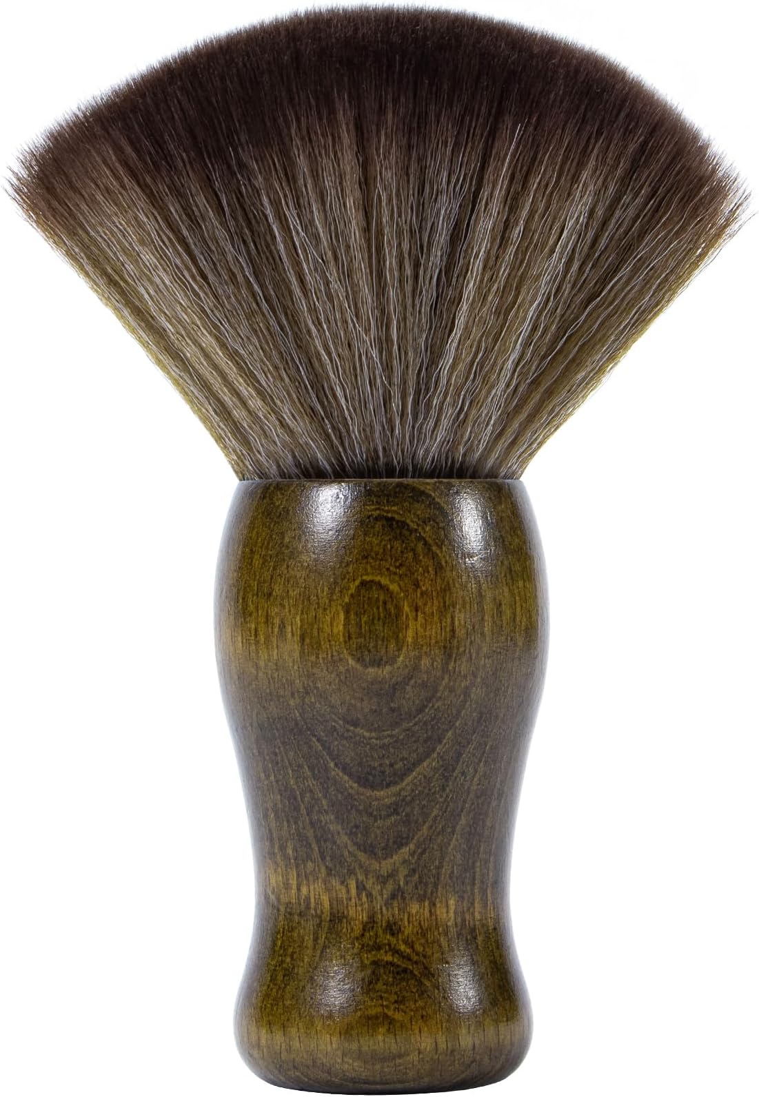 Neck Duster Brush, Large Soft Barber Hairbrush for Hair Cutting, Hair Sweep Brushes with Natural Fiber Wooden Handle Cutting Kits, Brown