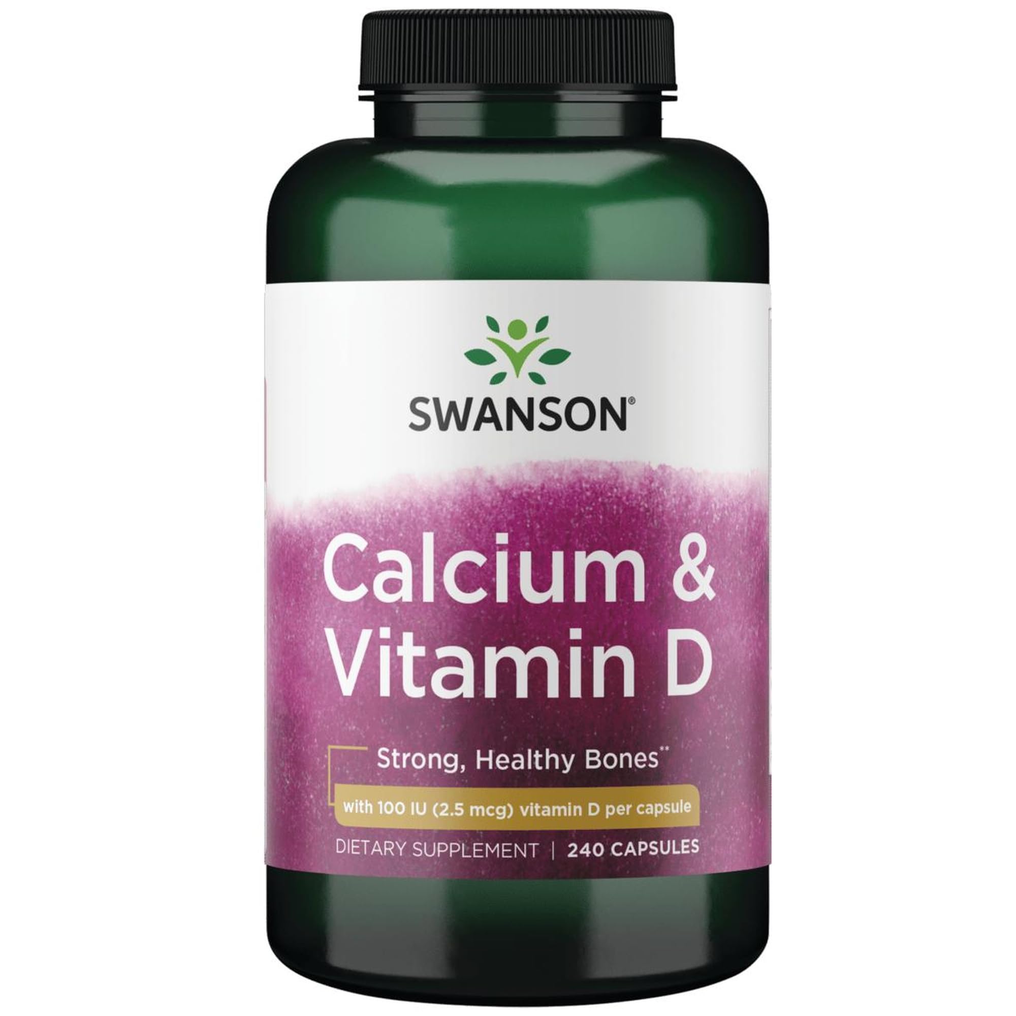 Swanson Calcium Citrate Carbonate Complex with Vitamin D, 240 Capsules