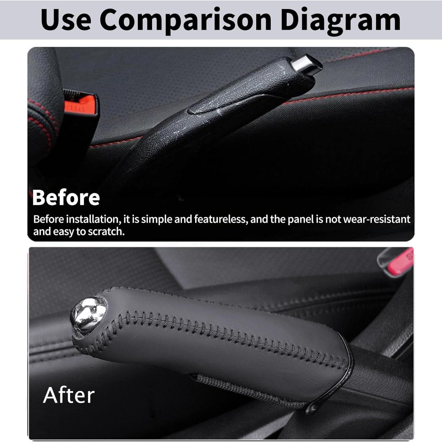 Auto Handbremse Protector Cover für Ford C Max 2(2010-2019) Zubehör Auto Handbremsschutz Handbremshebel Schutzhülle Auto Handbremse Abdeckung
