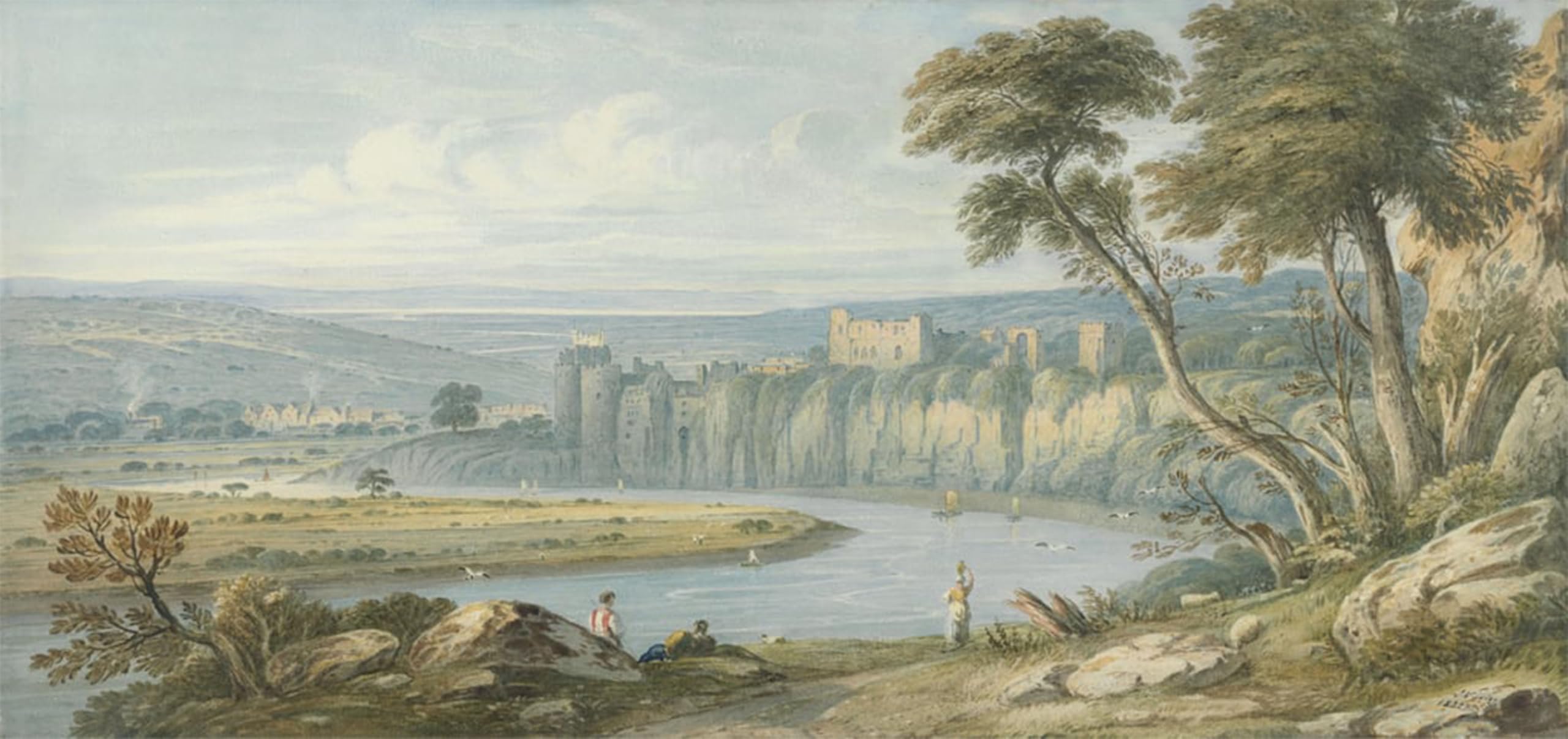 ARTXLXXBN Famous Painting Canvas Artwork Graffiti Print Chepstow Castle by Varley Portrait Canvas Image for Home Decor 60x90cm