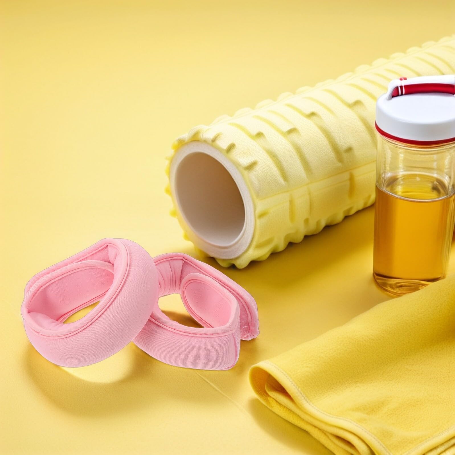 Generico Fasce da Polso Regolabili per Bodybuilding e Allenamento di Forza Supporto Confortevole in Neoprene Sbr e Sabbia di Ferro Rosa per Uomini e Donne