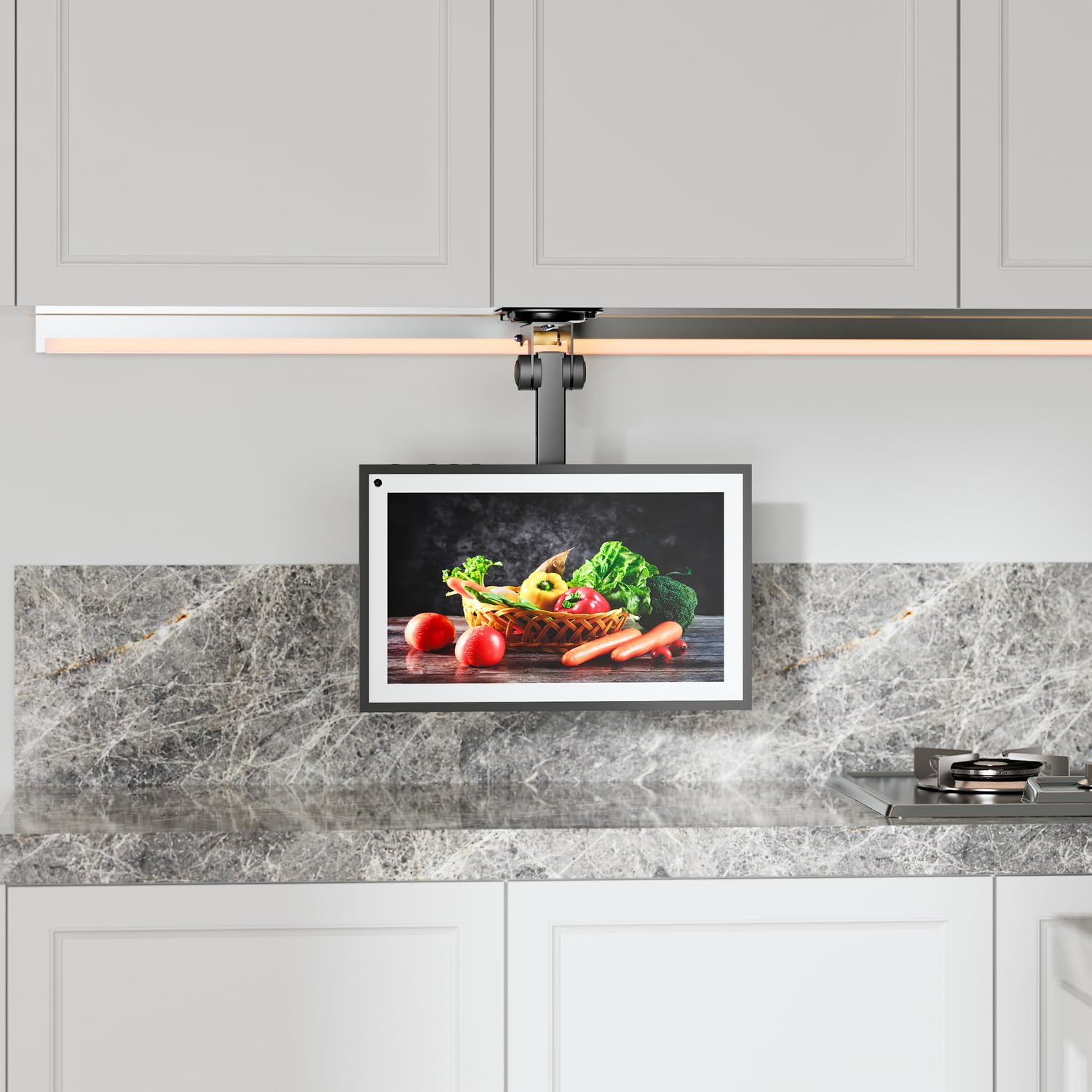 AISENS CT43S-187 Support de Plafond Pivotant Pliable pour Moniteur/Télévision 20 kg 19-43 Noir