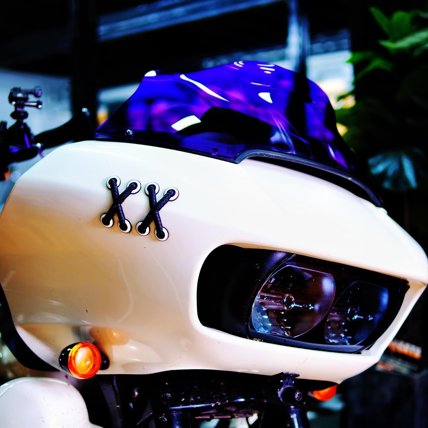 8.0" Windshield Wind Screen, Compatible with Harley Davidson Road Glide 2015-2024 Road Glide and 23-Later Road Glide 3 (Purple)