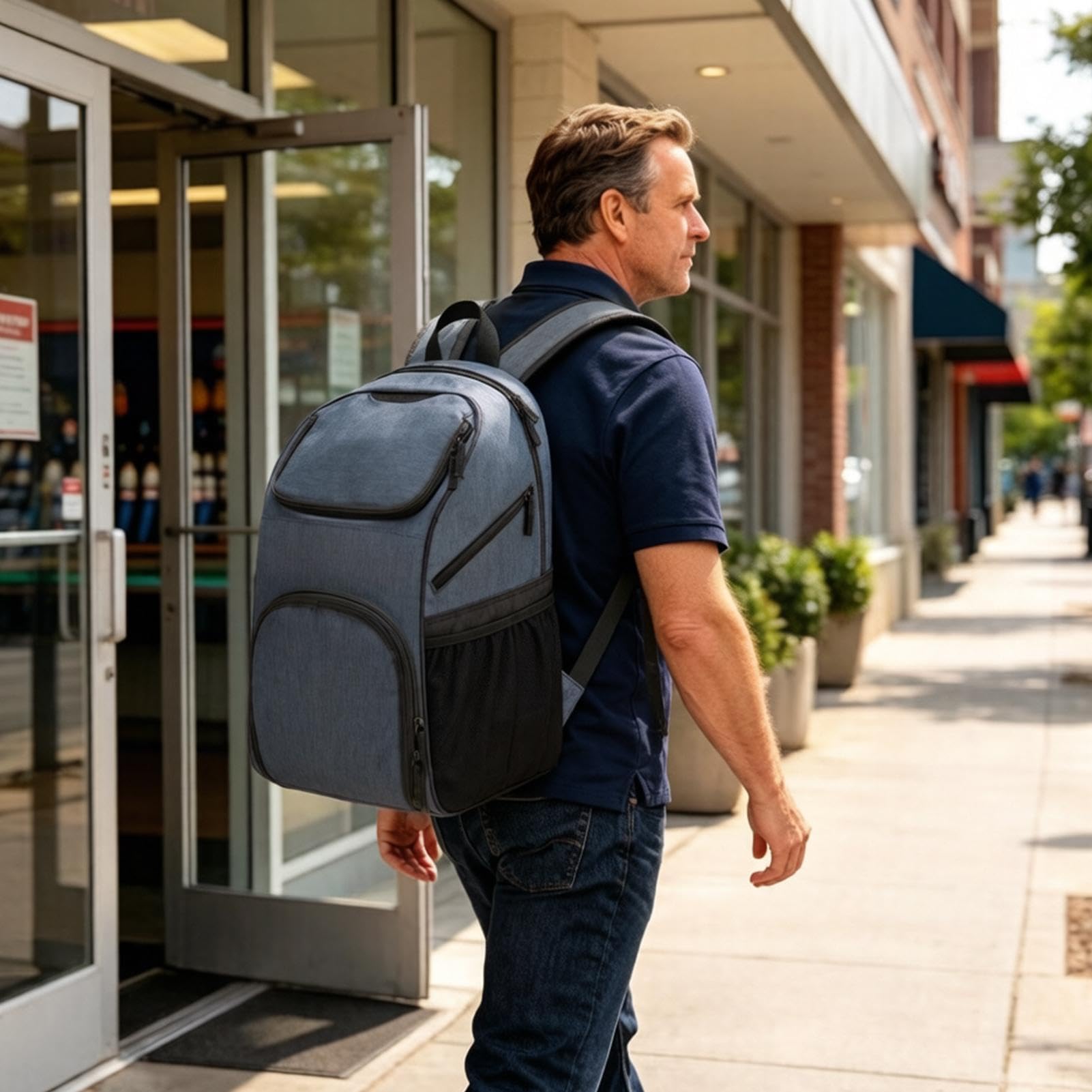 Borsa per palline da bowling, impermeabile, grande capacità con scomparto per scarpe, grigio., Vedere descrizione, Vedi descrizione | Borsa imbottita per giocatori maschili, asciugamani, scarpe, guanti, viaggi e competizioni