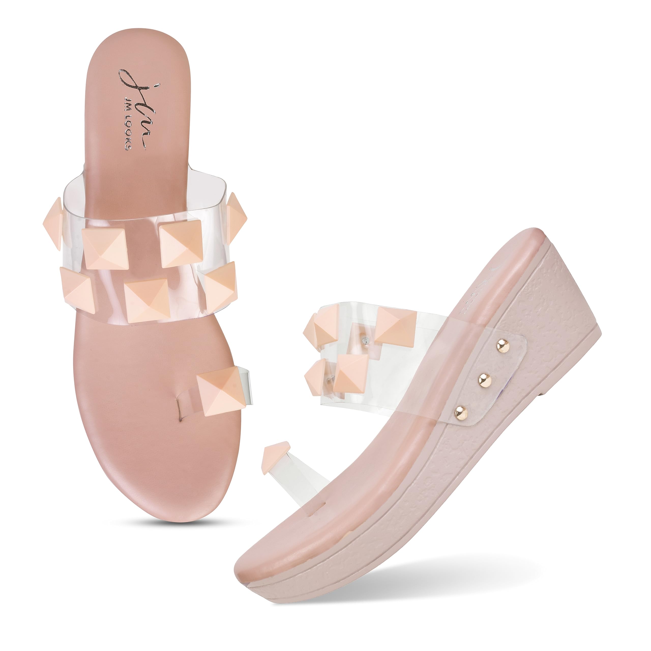 JM LOOKS One Toe Low Wege Heels With Minimalist Design (B0CGV1QBH5) Amazon Price History, Amazon Price Tracker