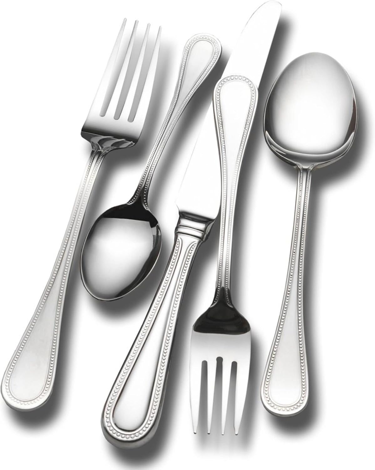 Wallace Continental Bead Stainless-Steel 65-Piece Boxed Flatware Set, Service for 12 - W4466504