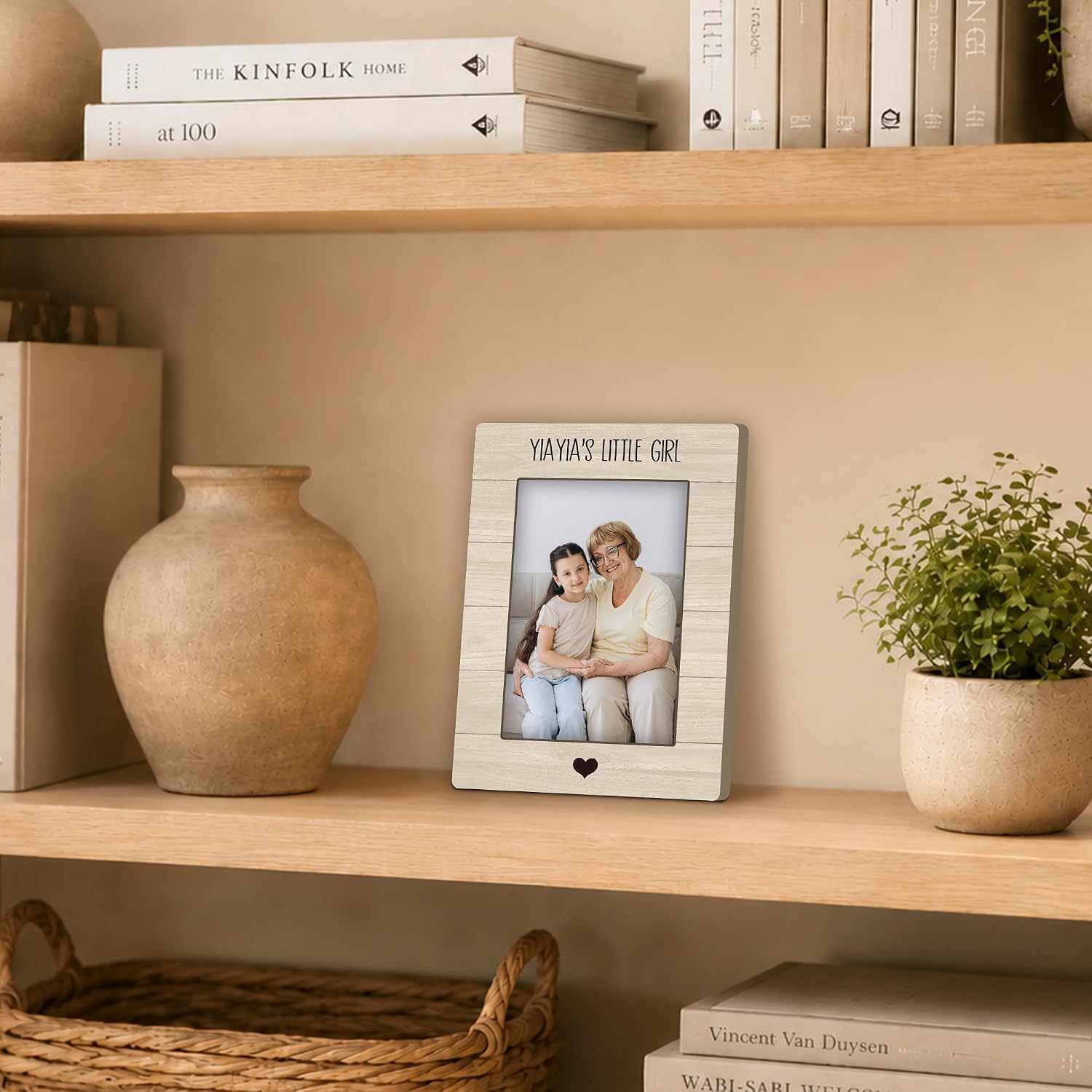Yiayia Grandma Gifts 4x6 Picture Frames, Granddaughter Photo Frame, Best Grandma Gifts from Granddaughter, Yiayia's Little Girl Wooden Picture Photo Frames for Home Bedroom Living Room Decor image 4