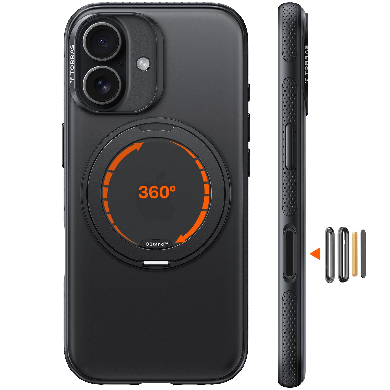 TORRAS 360°回転式ケース ブラックiphone17 pro TORRAS 360°回転式ケース ブラックiphone17 pro Amazon.co.jp: TORRAS
