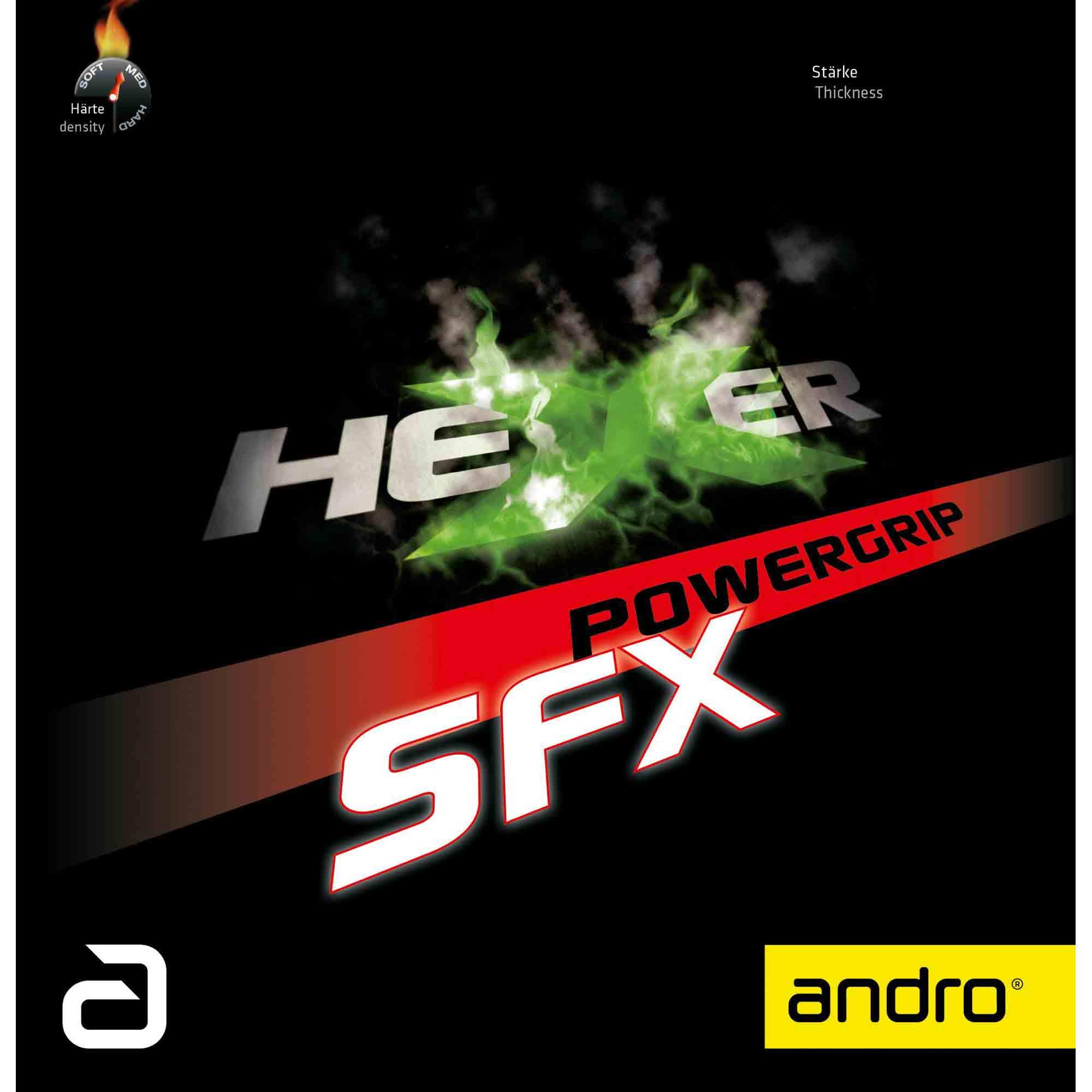 Andro Cover Hexer Powergrip SFX, Verde, 2,1 mm