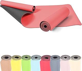 Gorilla Sports® Yoga Mat 180 x 60 x 0.6 cm TPE Non-Slip – Mat for Fitness, Yoga, Pilates, Gymnastics in 8 Colours