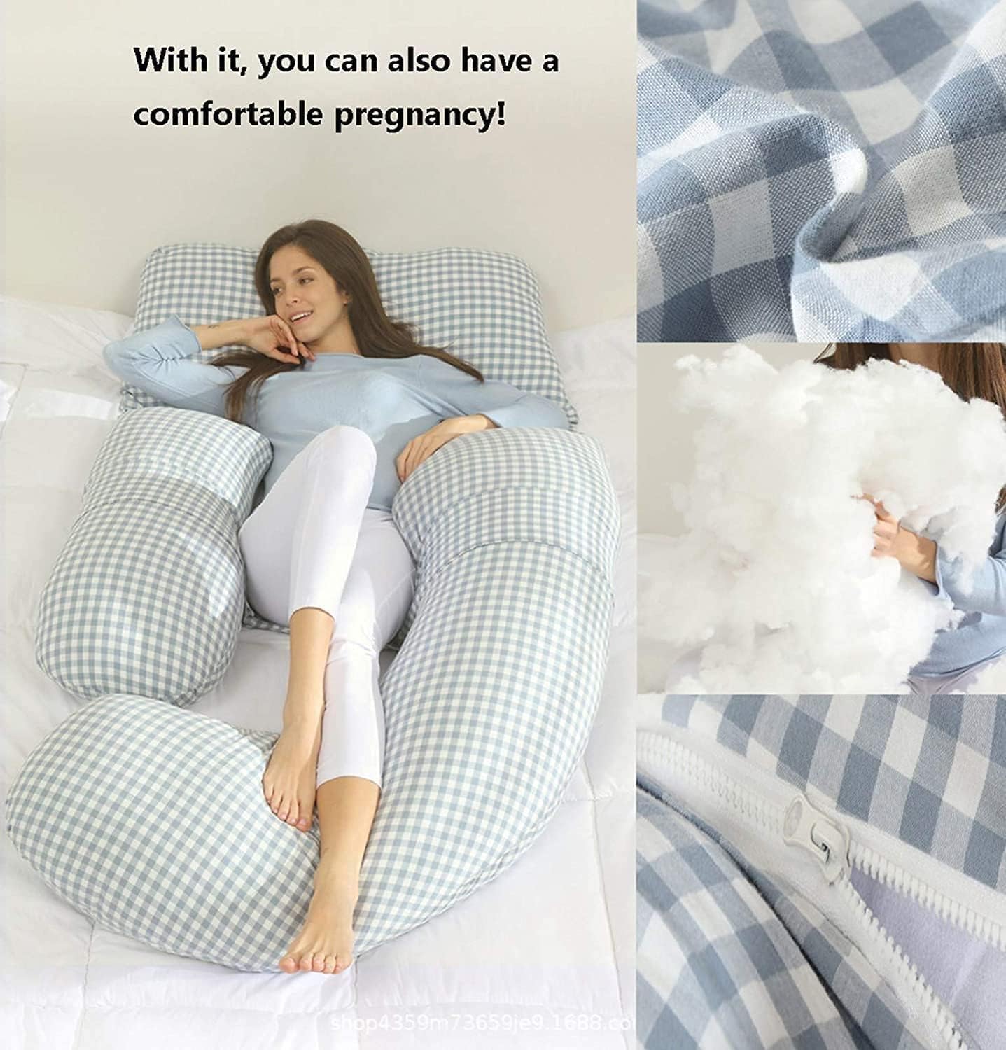 Pregnancy Pillow U Shaped Maternity Pillow with Removable Cover Pregnancy Support Pillow for Pregnant Women Sleeping for Sleeping Full Body Pillow (Color : C) (A)