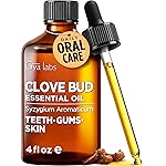 Gya Labs Clove Bud Essential Oil - 4 Fl Oz - 100% Pure Clove Bud Oil for Hair, Skin, Teeth and Gums, Diffuser, Aromatherapy & DIY Candle Making Scent