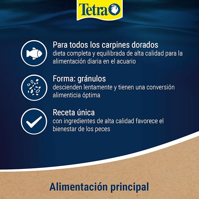 Foto 5 de 8 de Tetra Goldfish Gold Colour Alimento premium granulado, 250 ml
