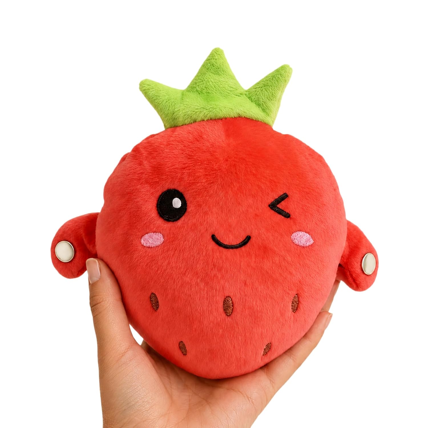 Plush Musical Sensory Toy, Sensory Toys with Sounds, red Strawberry | Skin Touch Activated Sound Doll, Dual Mode Educational Activity Toy, Fun Christmas Birthday Gifts Great for Group Play