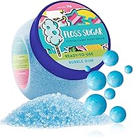 Floss Suger suikerspin suiker (10 natuurlijke smaken en kleuren), set 1 kg: Bubble Gume, aardbeien, piña colada, appel,...