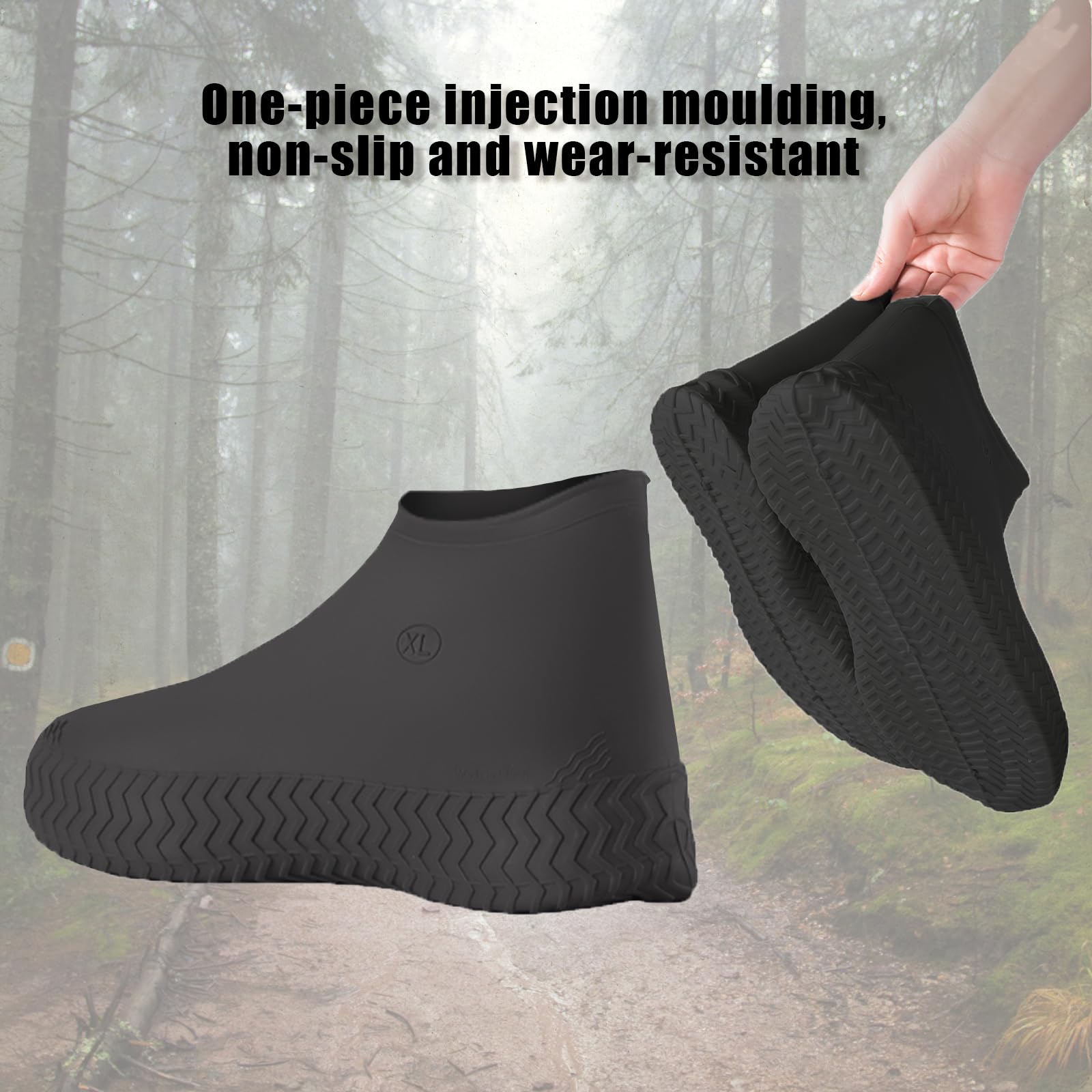 Ahigh Schuhuberzieh Wasserdicht,3 Paare Schuh Überzieher,Schuhüberzieher Einweg/Mehrweg Latex-Regenschutz Schuhe,Schuhüberzieher Rutschfest für Regen,Schneetag,Wüstenstrand,Schlammige Straßen