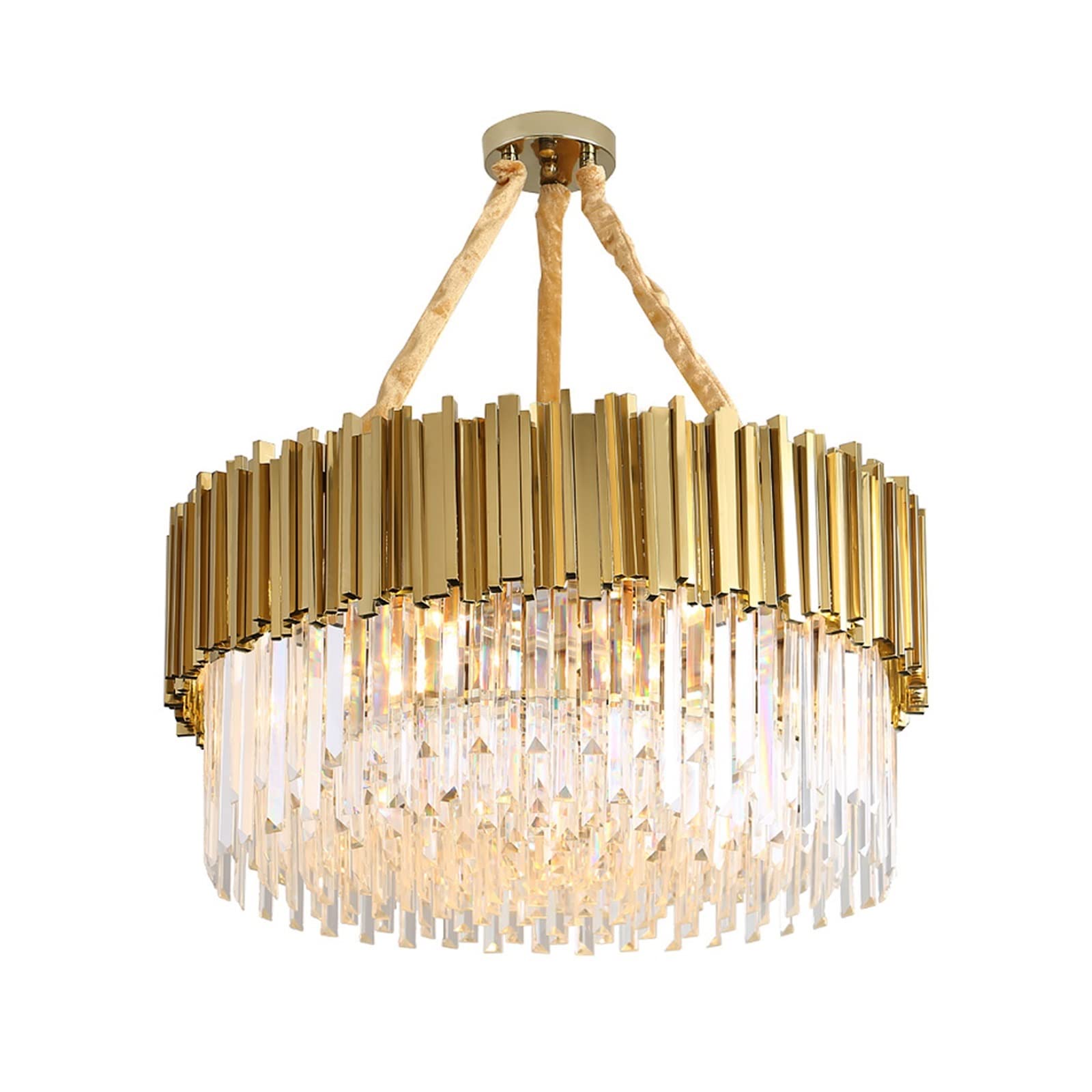 Lustre en cristal moderne lampe à LED salon chambre décoration luminaire intérieur blanc chaud