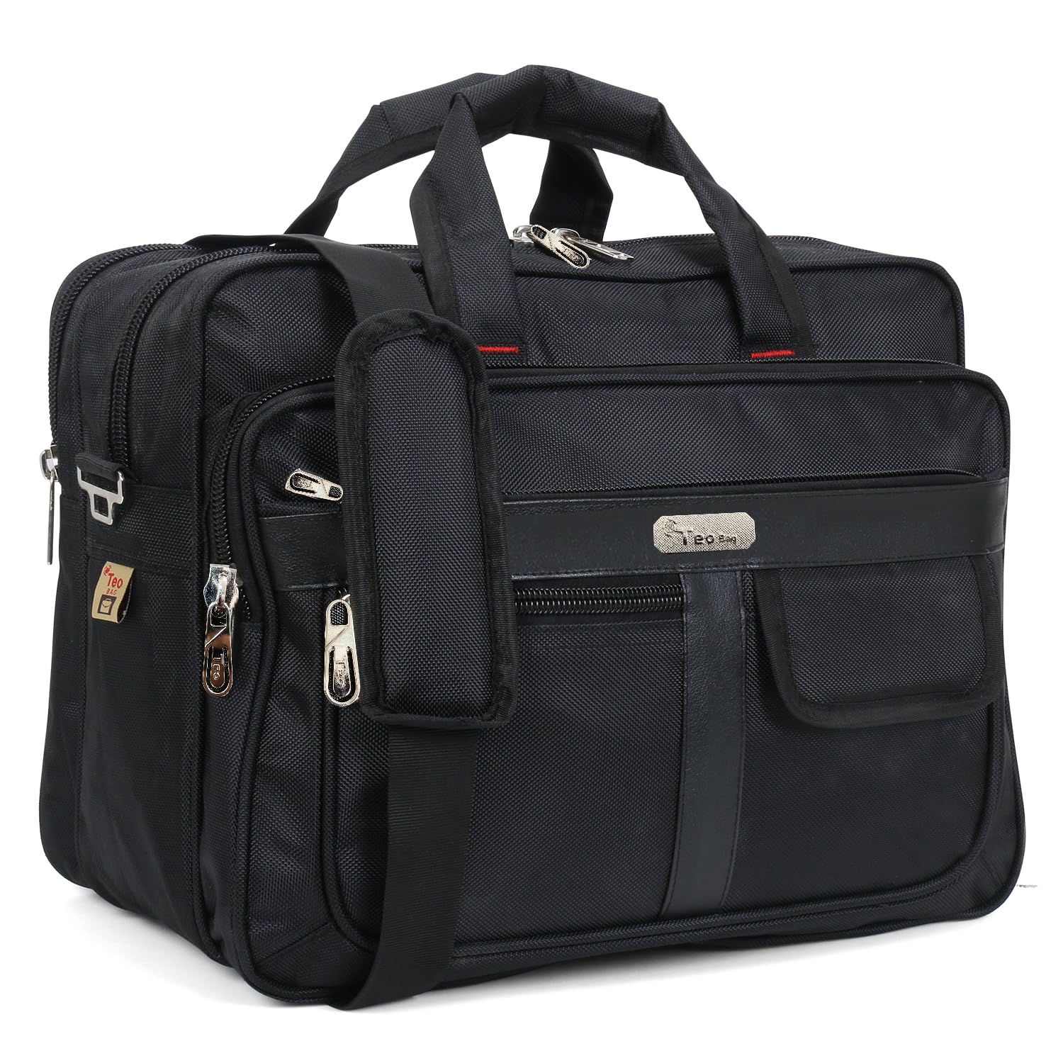 Medium size 23 Ltrs, 14 Inch Polyester Multipurpose Messenger Bag, For Mechanics, Electrician & Technician/Tool Bag/Shoulder, office Bag with 7 Pockets & Compartments - Black-image-32