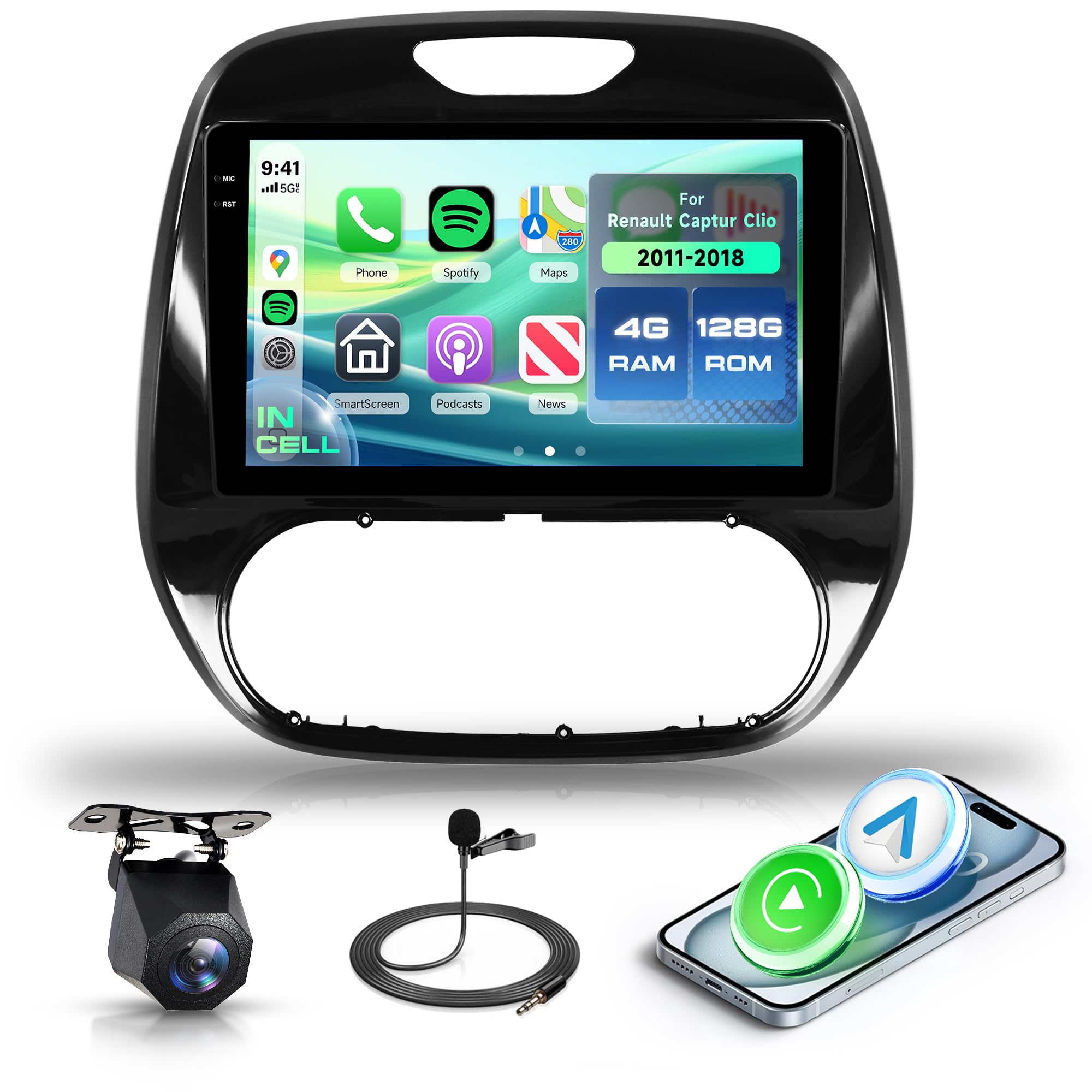 Autoradio Android Clio Captur 2011-2018 avec Carplay Android Auto et WiFi - 8