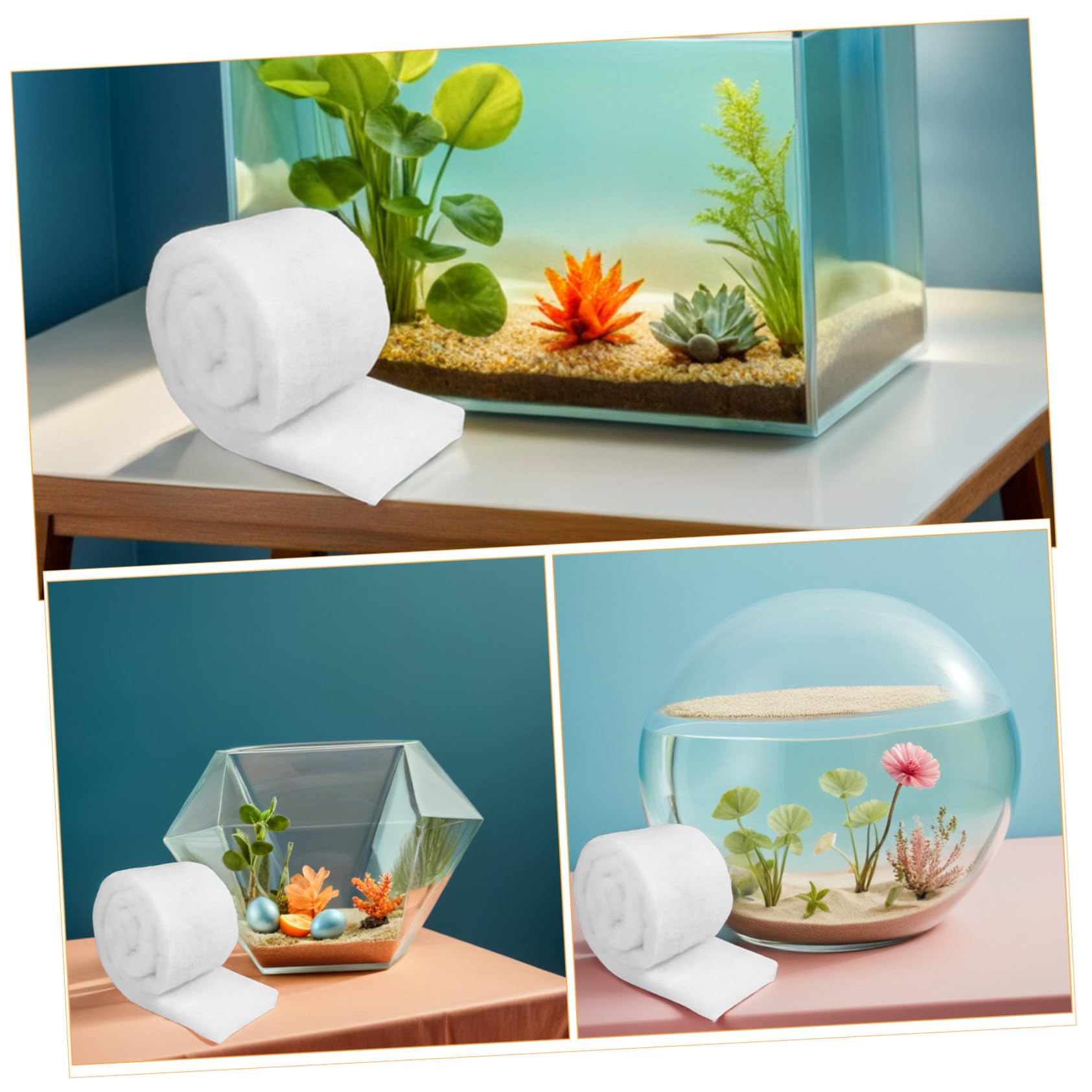 Mipcase 10 Piezas Almohadillas de Esponja de Alta Densidad para Filtro de Acuario Grosor Reemplazo para Filtros de Esquina y Estanques Material Biológico para Claridad de Agua y
