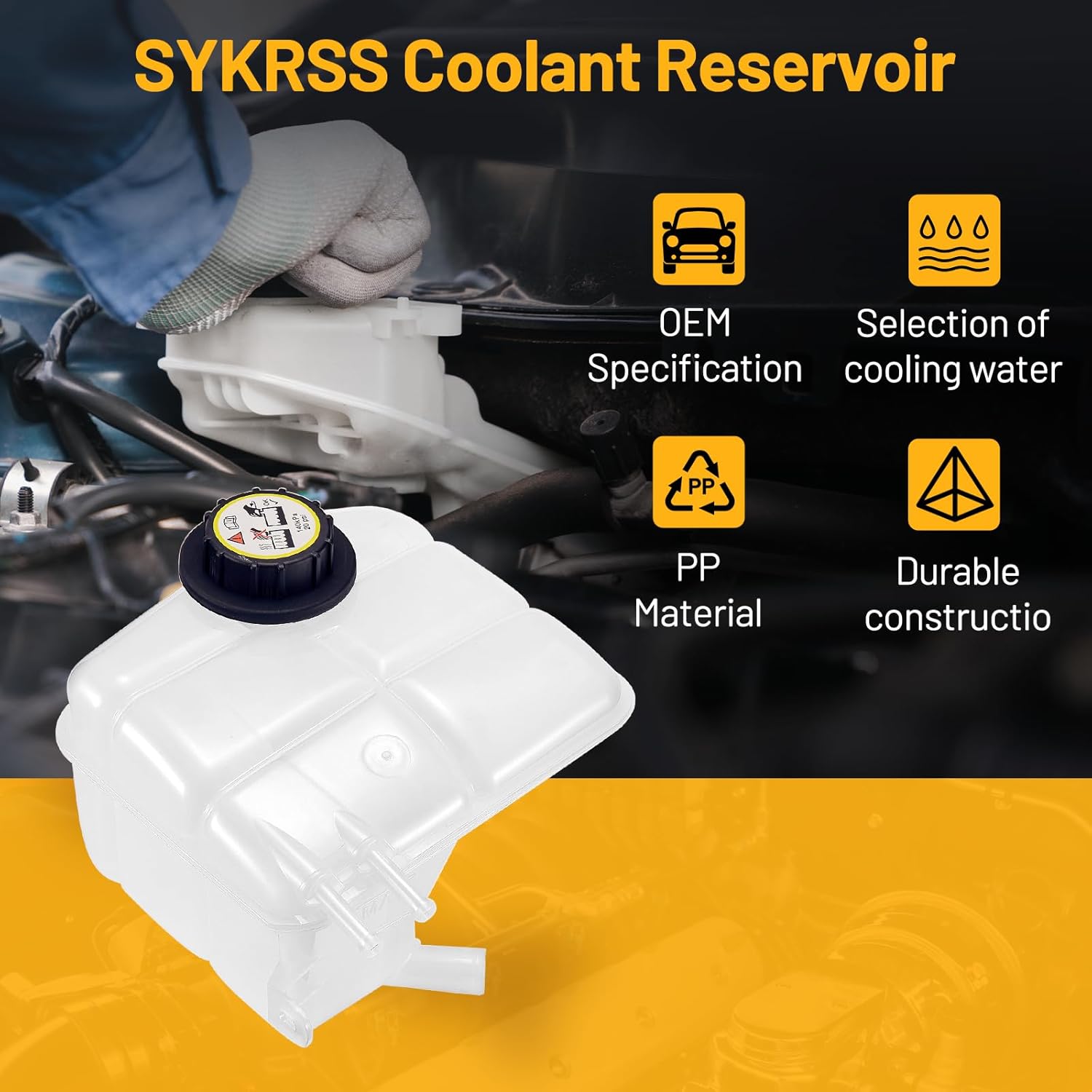 Coolant Expansion Reservoir Overflow Tank 603-216 Compatible with 2000-2007 Focus 2000 2001 2002 2003 2004 2005 2006 2007 Focus 2.0L 2.3L L4 Replacement for 3S4Z8A080AC 5S4Z8101AA 5S4Z8A080AA