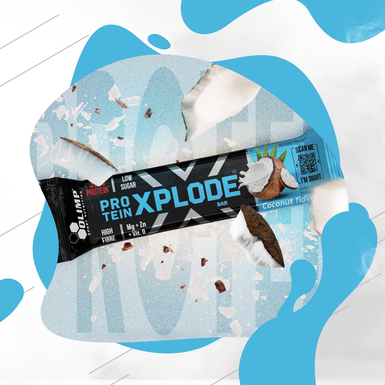 Olimp Protein Xplode Bar 25x40g Noix de Coco