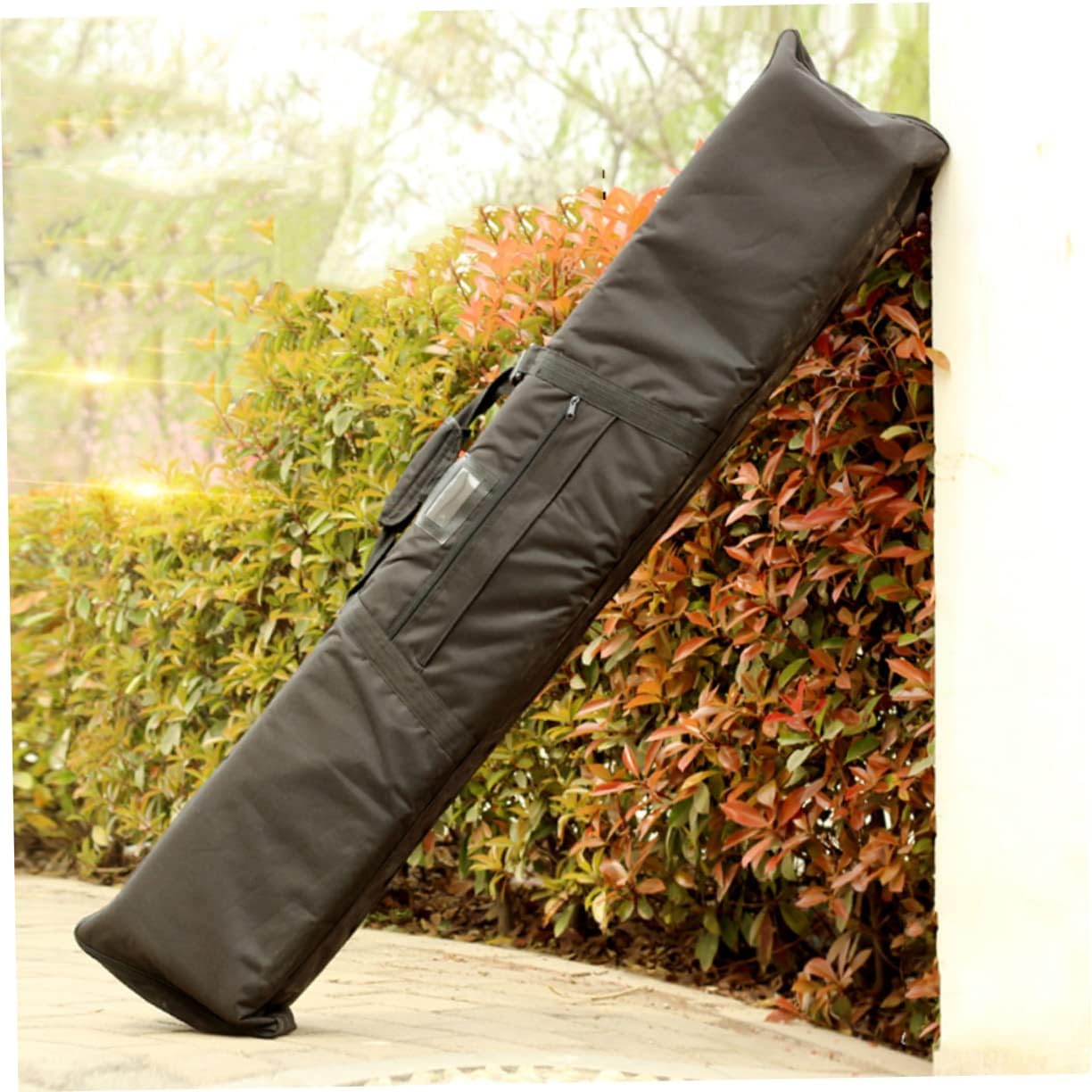 POPETPOP Large Canvas Recurve Storage Bag with Inside Strap Washable Hunting Tote Pouch Wear Multifunctional Shoulder Case for Accessories Black