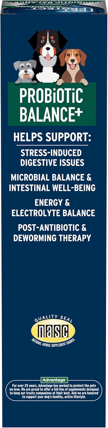 Pet Protect Dog Probiotic Balance+ Oral Gel, Vet-Formulated Endurosyn, Prebiotics & Probiotics for Dogs, 3-Day Supply, Chicken Flavor (32g)